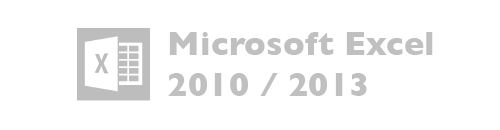 Microsoft Excel versiones 2010, 2013